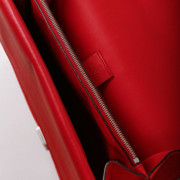 *SOLD* Gucci Dionysus Red Suede Medium GG Shoulder Bag - Picture 8 of 10